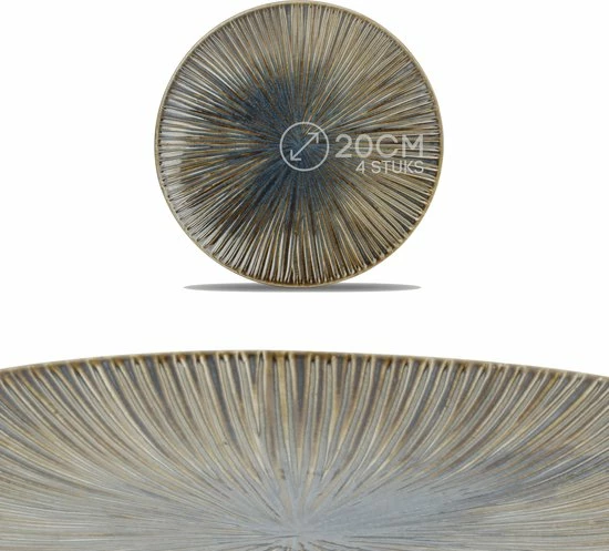 F2D GLAMOMAX LIMITED EDITION - Forest Green Stripes Serviesset - 4 Persoons - 9 Delig Servies - Groen/Blauw -Kerstservies - BBQ - Koken - Gourmetset - Gourmetschaal - Porselein - 4 Dinerborden - 4 Dessertborden - 1 Serveerschaal - 25CM/20CM/40CM 6 F2D GLAMOMAX LIMITED EDITION - Forest Green Stripes Serviesset - 4 Persoons - 9 Delig Servies - Groen/Blauw -Kerstservies - BBQ - Koken - Gourmetset - Gourmetschaal - Porselein - 4 Dinerborden - 4 Dessertborden - 1 Serveerschaal - 25CM/20CM/40CM - Afbeelding 4