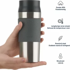 Blumtal Thermosbeker Classic - Lekvrij, BPA-Vrij En Vaatwasserbestendig - Hoge Kwaliteit Thermosfles Met Quick-Press Sluiting - Travel Mug 500 Ml - Donker Oceaan Blauw - Blauw -Maxwell & Williams winkel 550x499 4