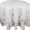 Clayre & Eef Tafelkleed Kerst Ø 170 Cm Wit Groen Katoen Rond Notenkrakers Tafellaken Tafellinnen Tafeltextiel -Maxwell & Williams winkel 550x500 4