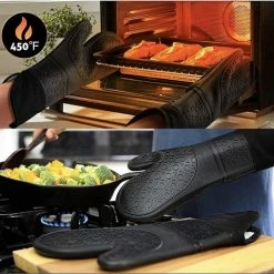 LUSQ® Ovenwanten - Ovenhandschoenen - Hittebestendig Tot 230 °C - Siliconen - Zwart - Koken - Keukenaccessoires - 2 Stuks -Maxwell & Williams winkel 550x508 7