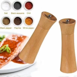 Merkloos Pepermolen Rubberhout - Ø5.8 Hoogte: 18 Cm - Zoutmolen En Kruidenmolen - Peper / Zout / Kruiden Molen - Keramisch Maalwerk - 18 Cm -Maxwell & Williams winkel 550x519