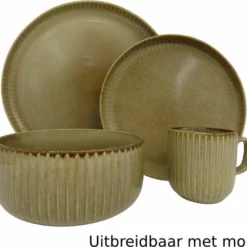 Northservies.nl Northservies - Model Lykke - Serviesset 8 Personen - 24-delig - Beige -Maxwell & Williams winkel 550x521