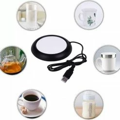 Wehl Products Cup Warmer Met USB Aansluiting - Dark Design - Geschikt Voor Bekers En Glazen - Mok Warmer - Houd Uw Drinken Ca. 70℃ - Verwarmende Onderzetter - Thuiswerken – Relatiegeschenk - Kopjeswarmer - Mug Warmer - Onderzetter – Koffie Warmer – Thee Warmer – -Maxwell & Williams winkel 550x521 6