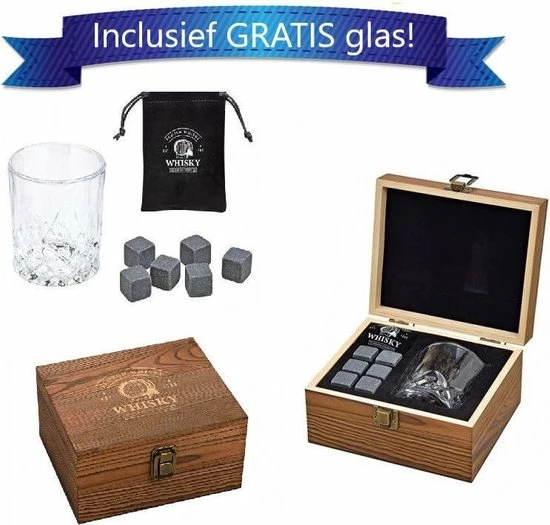 HomeShopXL Luxe Whiskey Glas Cadeauset - Whisky Stones Set - Complete Whiskey Stenen - Cadeau Voor Man - Kado Set - Geschenkset Mannen - Vaderdag 9 HomeShopXL Luxe Whiskey Glas Cadeauset - Whisky Stones Set - Complete Whiskey Stenen - Cadeau Voor Man - Kado Set - Geschenkset Mannen - Vaderdag - Afbeelding 7