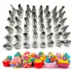 Merkloos Cake Decoration Set 48 Stuks Van Verschillende RVS Spuitmondjes Voor Het Decoreren Van Taarten En Gebak - Icing Piping Nozzles Pastry Tips Set - Cake Decorating Tools Accessoires - Garneerspuit Voor Slagroom, Fondant, Marsepein - Klein Formaat