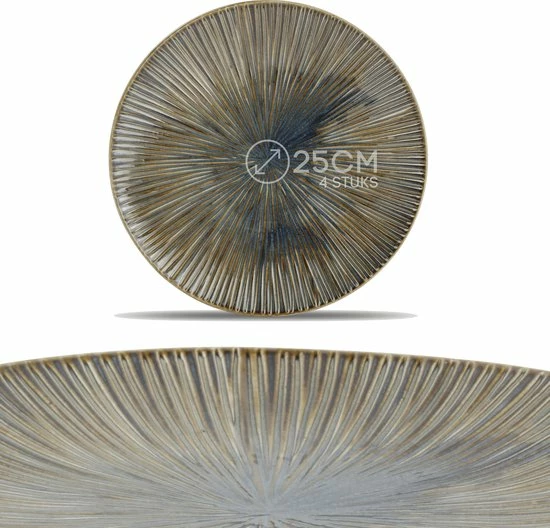 F2D GLAMOMAX LIMITED EDITION - Forest Green Stripes Serviesset - 4 Persoons - 9 Delig Servies - Groen/Blauw -Kerstservies - BBQ - Koken - Gourmetset - Gourmetschaal - Porselein - 4 Dinerborden - 4 Dessertborden - 1 Serveerschaal - 25CM/20CM/40CM 5 F2D GLAMOMAX LIMITED EDITION - Forest Green Stripes Serviesset - 4 Persoons - 9 Delig Servies - Groen/Blauw -Kerstservies - BBQ - Koken - Gourmetset - Gourmetschaal - Porselein - 4 Dinerborden - 4 Dessertborden - 1 Serveerschaal - 25CM/20CM/40CM - Afbeelding 3