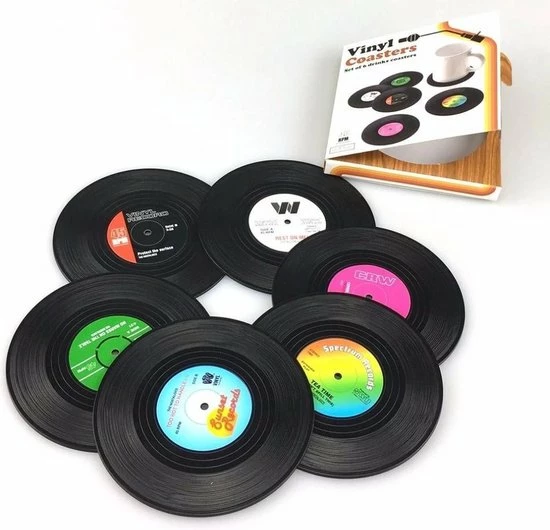 J-Com Onderzetters 12 Stuks | LP | Retro | Vinyl | Design | 3 J-Com Onderzetters 12 Stuks | LP | Retro | Vinyl | Design |