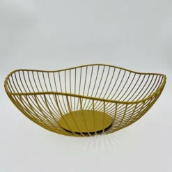 Maison Extravagante - Fruitschaal Nordic Gold - Goud - Decoratieve Schaal - Fruitmand - Ø26cm - Aluminium Draad