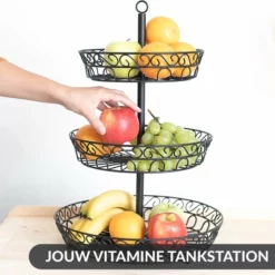 Chefarone Fruit Etagère - Fruitmand – Fruitschaal – Groentemand – Opberger – 3 Laags – Metaal - Zwart 13 Chefarone Fruit Etagère - Fruitmand – Fruitschaal – Groentemand – Opberger – 3 Laags – Metaal - Zwart -Maxwell & Williams winkel 550x540 1