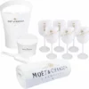 Moët & Chandon Giftset - Ice Imperial Ice Bucket, Small Bucket Met Ice Scoop, 6 Glazen, Handdoek - Luxe Wijnkoeler / IJsemmer En Champagneglas 6x - Strandhanddoek -Maxwell & Williams winkel 550x540 7