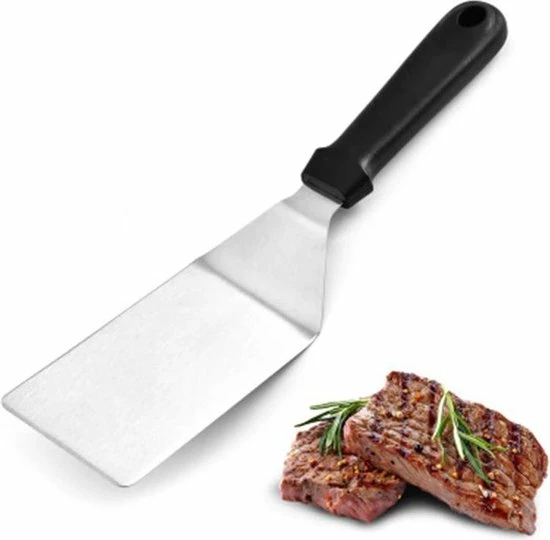 WiseGoods BBQ Spatel RVS - Barbeque Bakspaan - Barbecue Gereedschap - Grill - Koken & Bakken - 29.5 Cm - Zwart 3 WiseGoods BBQ Spatel RVS - Barbeque Bakspaan - Barbecue Gereedschap - Grill - Koken & Bakken - 29.5 Cm - Zwart