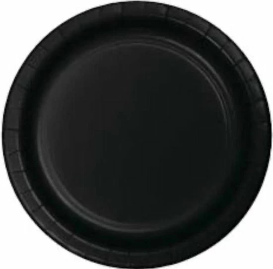 Stemen Kartonnen Bordjes Zwart 18cm 20st - Wegwerp Borden - Feest/verjaardag/BBQ Borden / Gebak Bordjes Maat 3 Stemen Kartonnen Bordjes Zwart 18cm 20st - Wegwerp Borden - Feest/verjaardag/BBQ Borden / Gebak Bordjes Maat