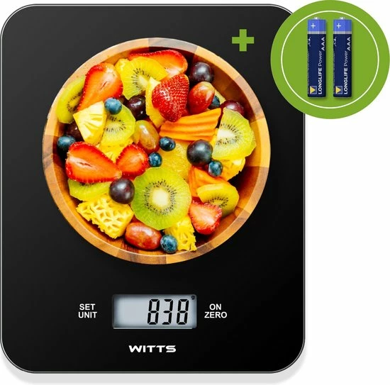Witts Digitale Precisie Keuken Weegschaal – 1gr Tot 15 Kg – Tarra Functie – Elektrisch – Zwart 3 Witts Digitale Precisie Keuken Weegschaal – 1gr Tot 15 Kg – Tarra Functie – Elektrisch – Zwart