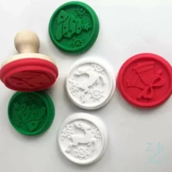 ZijTak - Koekjesstempel - Koek Stempel - Kerst - Hert - Kerstboom - Bakken - Hout - Silicone