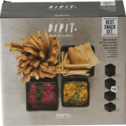 Gusta® Gusta - Tapasschaaltjes - Sausschaaltje - Serveren - Zwart - Set 4 Stuks -Maxwell & Williams winkel 550x544 7