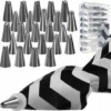 Ariko Slagroom Garneer Spuitzak Met 24 RVS Spuitmondjes – Herbruikbaar – Siliconen Spuit Zak Voor Decoratie Van Patisserie – Taartdecoratie – Rozetjes Opspuiten -Maxwell & Williams winkel 550x546 2