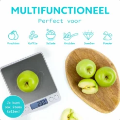 SOEM Products SOEM® Keukenweegschaal Digitaal Met Kom En Witte Maatlepel Set – Compacte Precisie Weegschaal 0.1 Gram – Koffie Weegschaal – RVS Weegschaal – Tarra Functie | Black Friday 2022 - Sinterklaas - Kerst -Maxwell & Williams winkel 550x549 4