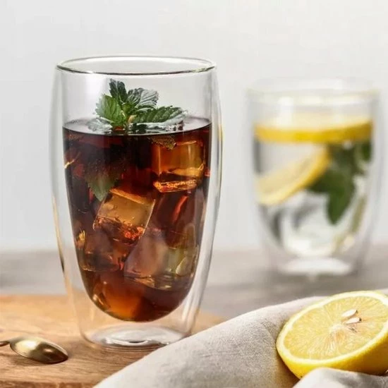 Altom Design Latte Macchiato Glazen - Dubbelwandige Koffieglazen - Dubbelwandige Cappuccino Glazen - 450 ML - 4x 5 Altom Design Latte Macchiato Glazen - Dubbelwandige Koffieglazen - Dubbelwandige Cappuccino Glazen - 450 ML - 4x - Afbeelding 3
