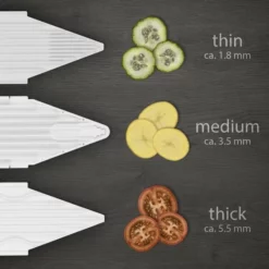 Börner Mandoline V1 Profi | 7-delige Set | 5 Snijdiktes | Geschikt Als Frietsnijder | BPA-vrij En Roestvrij | Wit -Maxwell & Williams winkel 550x550 144