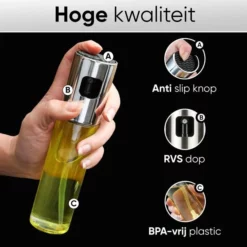 Dele® RVS Olijfolie Sprayer Met Accessoires – Cooking Spray – Bakspray – Olie Fles Spuit – Olieverstuiver Voor Keuken – 100ml -Maxwell & Williams winkel 550x550 207
