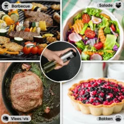 Dele® RVS Olijfolie Sprayer Met Accessoires – Cooking Spray – Bakspray – Olie Fles Spuit – Olieverstuiver Voor Keuken – 100ml -Maxwell & Williams winkel 550x550 208