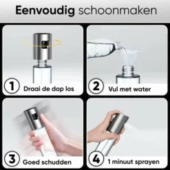 Dele® RVS Olijfolie Sprayer Met Accessoires – Cooking Spray – Bakspray – Olie Fles Spuit – Olieverstuiver Voor Keuken – 100ml -Maxwell & Williams winkel 550x550 209