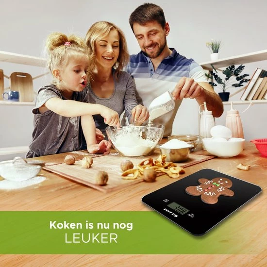 Witts Digitale Precisie Keuken Weegschaal – 1gr Tot 15 Kg – Tarra Functie – Elektrisch – Zwart 11 Witts Digitale Precisie Keuken Weegschaal – 1gr Tot 15 Kg – Tarra Functie – Elektrisch – Zwart - Afbeelding 9