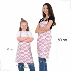 Merkloos Pedra Moeder Dochter Kookschort | Keukenschort Voor Kinderen En Moeder | Kinderschort - Moederschort - Wolken | Kookschort Met Zakken | Keukenschort Dames | Cadeutje- Kado -Maxwell & Williams winkel 550x550 249