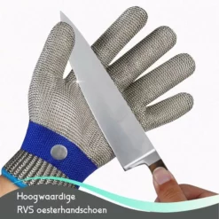 TEN® - RVS Oesterhandschoen Maat M Met Binnenhandschoen + Recepten EBook & Giftcard - Slagershandschoen - Snijbestendige Vlees Handschoenen - Oester Vis Seafood - Giftset/Cadeauverpakking -Maxwell & Williams winkel 550x550 268