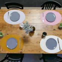 In Round Placemats Pakket – 4 Stuks – Lederlook Kunststof – Ovaal -Maxwell & Williams winkel 550x550 287