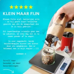 SOEM Products SOEM® Keukenweegschaal Digitaal Met Kom En Witte Maatlepel Set – Compacte Precisie Weegschaal 0.1 Gram – Koffie Weegschaal – RVS Weegschaal – Tarra Functie | Black Friday 2022 - Sinterklaas - Kerst -Maxwell & Williams winkel 550x550 289