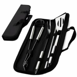 CuisiNoon® BBQ Accessoires Set - Incl. Opberghoes - BBQ Set Met BBQ Tang, Vork, Spatel En Spiezen