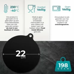 NexxTools Inductie Beschermer - 4 Stuks Zwart - Anti Slip Mat - Siliconen Mat - Inductiebeschermer - Pannen Onderzetter - Afdek Voor Kookplaat -Maxwell & Williams winkel 550x550 368