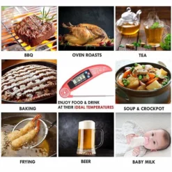 Gohh® Gohh Digitale Vleesthermometer - Kookthermometer - Suikerthermometer - Inklapbare Sonde - BBQ Thermometer - LCD Scherm - Meter Tot 300 °C - Rood -Maxwell & Williams winkel 550x550 390