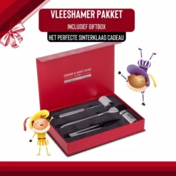 Rednas Vleeshamer Pakket - Incl. Giftbox - Sinterklaas Cadeautjes - Vleesvermalser - BBQ Accessoires - Vleestang/Bakkwast/Kruidenpotje - RVS 304 -Maxwell & Williams winkel 550x550 417