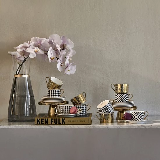 Riviera Maison Kop En Schotel - L'Avenue Chevron Cup & Saucer - Wit 5 Riviera Maison Kop En Schotel - L'Avenue Chevron Cup & Saucer - Wit - Afbeelding 3