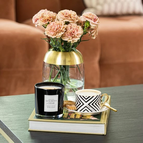 Riviera Maison Kop En Schotel - L'Avenue Chevron Cup & Saucer - Wit 8 Riviera Maison Kop En Schotel - L'Avenue Chevron Cup & Saucer - Wit - Afbeelding 6