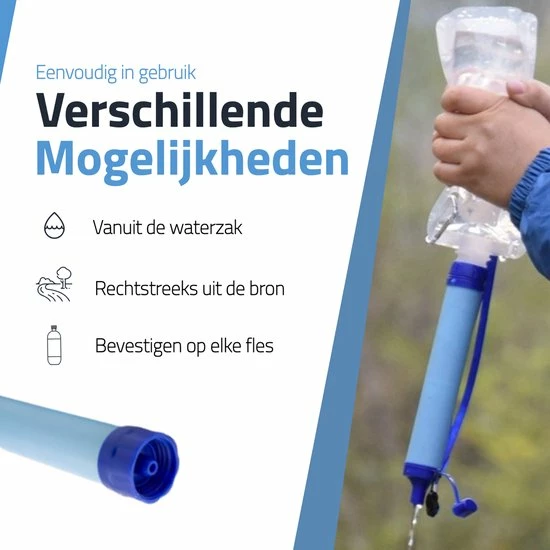 GOAT Outdoor® GOAT Outdoor Personal Waterfilter Straw - Complete Set - Water Filter - Survival - BPA-vrij 7 GOAT Outdoor® GOAT Outdoor Personal Waterfilter Straw - Complete Set - Water Filter - Survival - BPA-vrij - Afbeelding 5