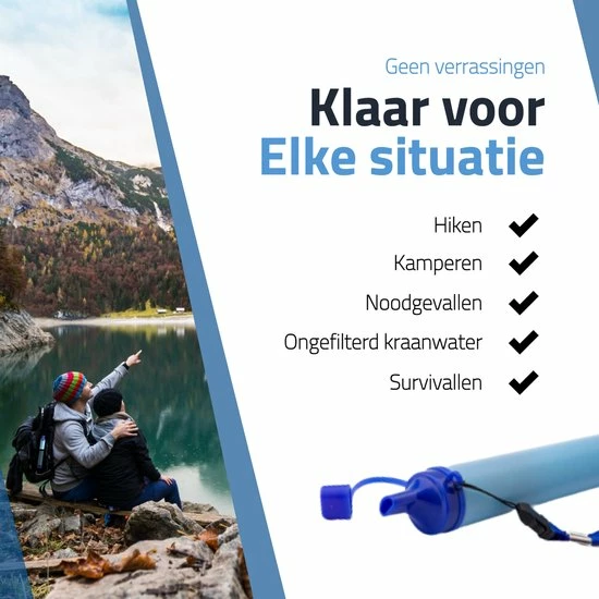 GOAT Outdoor® GOAT Outdoor Personal Waterfilter Straw - Complete Set - Water Filter - Survival - BPA-vrij 8 GOAT Outdoor® GOAT Outdoor Personal Waterfilter Straw - Complete Set - Water Filter - Survival - BPA-vrij - Afbeelding 6