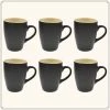 OTIX Koffiekopjes - Met Oor - Set Van 6 - Theekoppen - 340ml - Zwart - Keramiek -Maxwell & Williams winkel 550x550 626