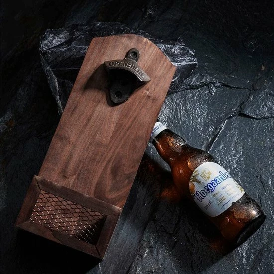 Merkloos Flesopener Met Opvangbak - Bieropener - Bruin Hout - Flessenopeners - Drank Openers - Drinken Binnen En Buiten - Allesopeners - Roestvrij Staal 10 Merkloos Flesopener Met Opvangbak - Bieropener - Bruin Hout - Flessenopeners - Drank Openers - Drinken Binnen En Buiten - Allesopeners - Roestvrij Staal - Afbeelding 8