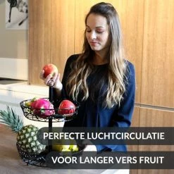 Chefarone Fruit Etagère - Fruitmand – Fruitschaal – Groentemand – Opberger – 2 Laags – Metaal - Zwart 13 Chefarone Fruit Etagère - Fruitmand – Fruitschaal – Groentemand – Opberger – 2 Laags – Metaal - Zwart -Maxwell & Williams winkel 550x550 654