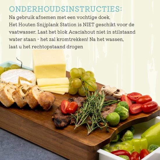 Kristies Kitchen Snijplank Met 2 Opvangbakken Kristie’s Kitchen - Borrelplank - Tapasplank - Antislip - Acacia 11 Kristies Kitchen Snijplank Met 2 Opvangbakken Kristie’s Kitchen - Borrelplank - Tapasplank - Antislip - Acacia - Afbeelding 9