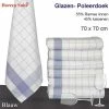 Homee Homéé® Glazendoek - Poleerdoeken Blauw Ruiten 70x70cm - Set Van 6 Stuks - 50% Ramee 50% Katoen -Maxwell & Williams winkel 550x550 671