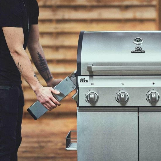 Burnhard Gas BBQ FRED Deluxe - 3 Branders - Keramische Infraroodbrander & Afdekhoes - Deluxe 24 Burnhard Gas BBQ FRED Deluxe - 3 Branders - Keramische Infraroodbrander & Afdekhoes - Deluxe - Afbeelding 22