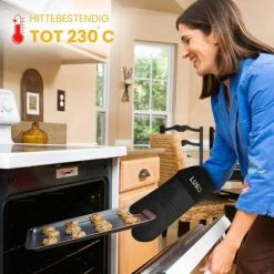 LUSQ® Ovenwanten - Ovenhandschoenen - Hittebestendig Tot 230 °C - Siliconen - Zwart - Koken - Keukenaccessoires - 2 Stuks -Maxwell & Williams winkel 550x550 800
