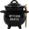 Something Different Soepkom Witches Broth Cauldron With Broom Spoon Zwart -Maxwell & Williams winkel 550x553 5