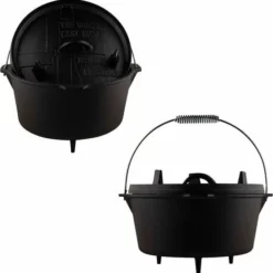 Dutch Oven 9Qt - 7,6 Liter - The Windmill - 3-delig - Gietijzer Braadpan - Zwart -Maxwell & Williams winkel 550x554 6