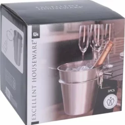 Excellent Houseware RVS Wijnkoeler - IJsemmer - Met Tafelhouder - Ø20,5 Cm - 3 Liter -Maxwell & Williams winkel 550x557 1