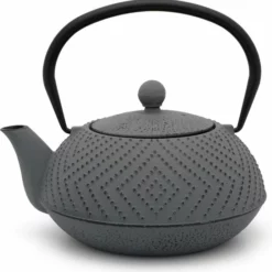 Bredemeijer Theepot Fujian 1.2L Met Filter Warm Grijs